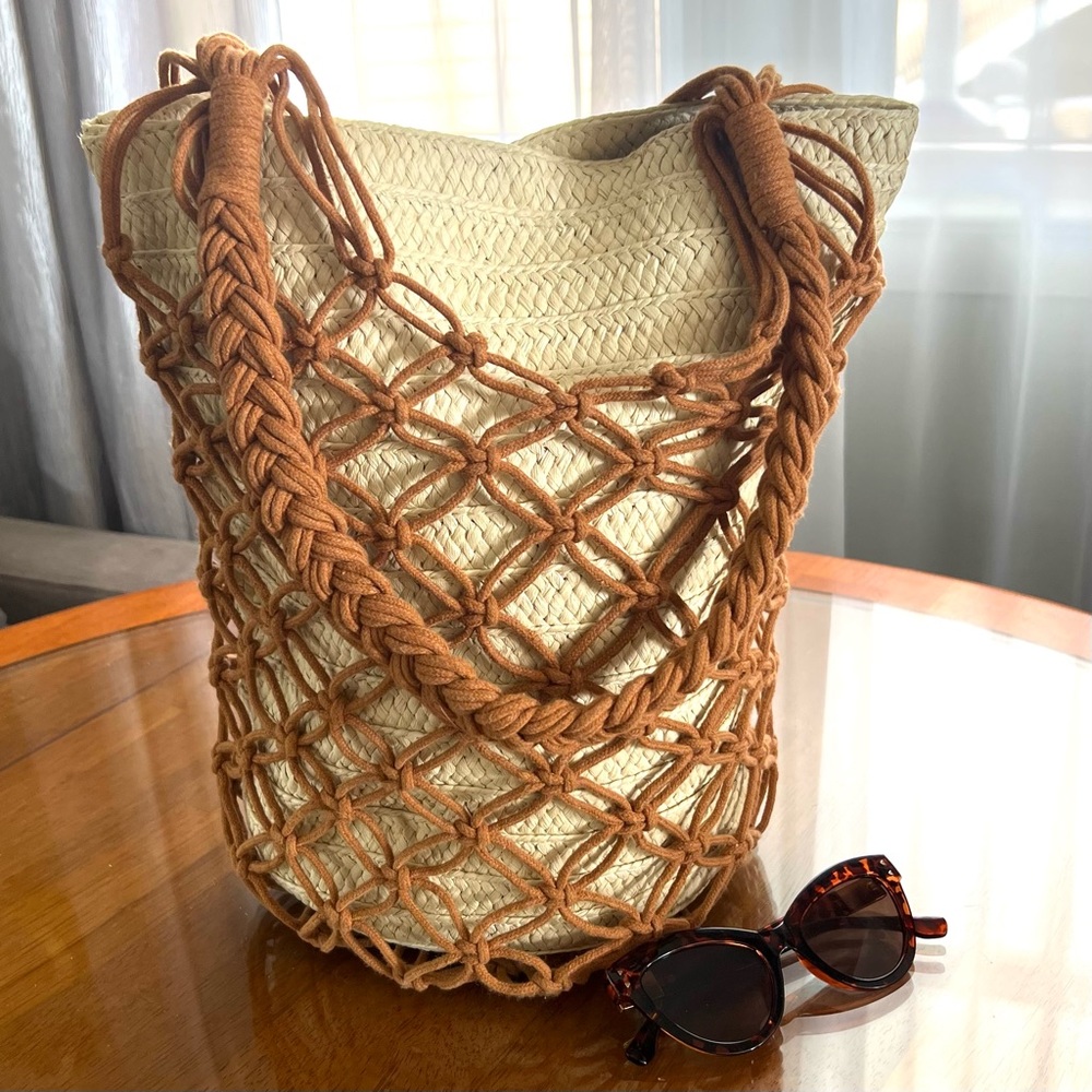 Universal Thread - Macrame Shoulder Handbag Os Go… - image 6